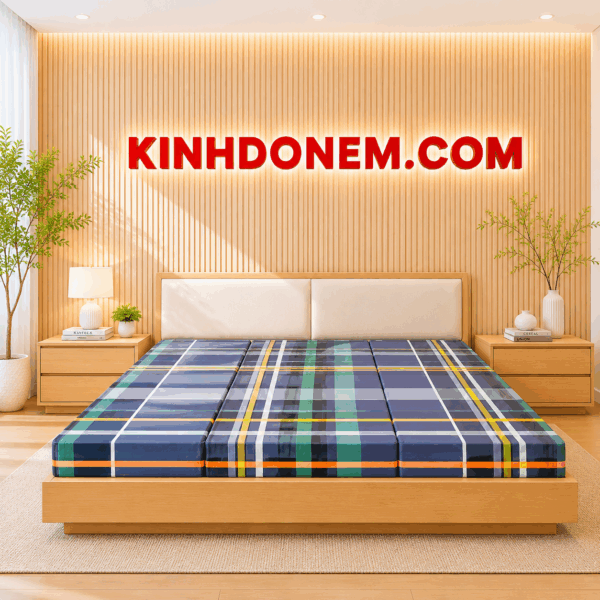Nệm bông ép gấp 3 Cosyhan 9P áo cotton cao cấp thiết kế tiện lợi chắc chắn và thoáng mát cho gia đình