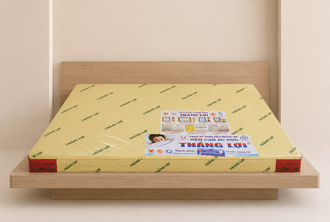 Nệm cao su non Thắng Lợi chính hãng đàn hồi êm ái, hỗ trợ giấc ngủ thoải mái