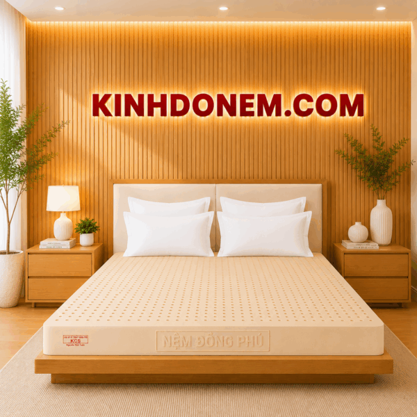 Nệm cao su thiên nhiên Đồng Phú chính hãng đàn hồi tốt, thoáng khí và hỗ trợ giấc ngủ êm ái