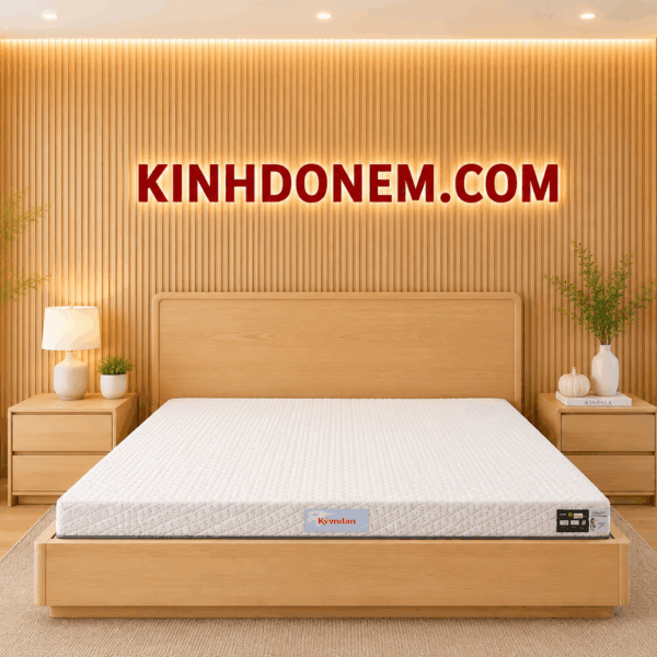 Nệm cao su hoàn toàn từ thiên nhiên Kymdan Deluxe cao cấp đàn hồi tốt thoáng mát và bền bỉ