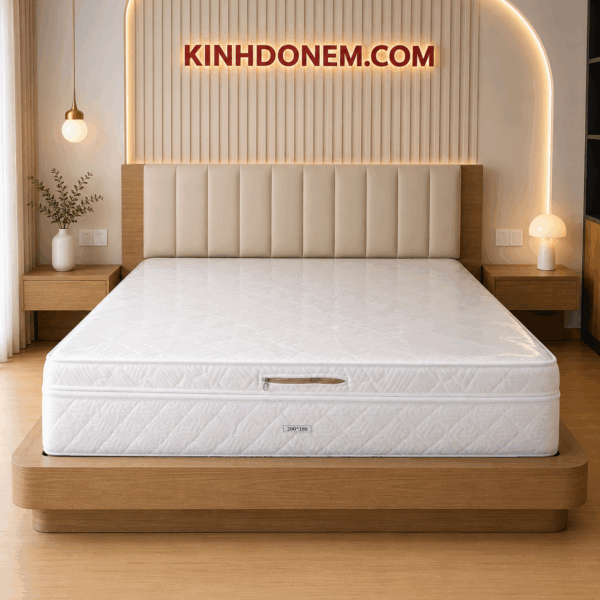 Nệm lò xo túi Hybrid Latex cao cấp Việt Mỹ kết hợp cao su thiên nhiên và lò xo túi độc lập nâng đỡ êm ái