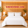 Bộ chăn ga khách sạn Cotton T200 màu trắng mềm mại chuẩn khách sạn cao cấp
