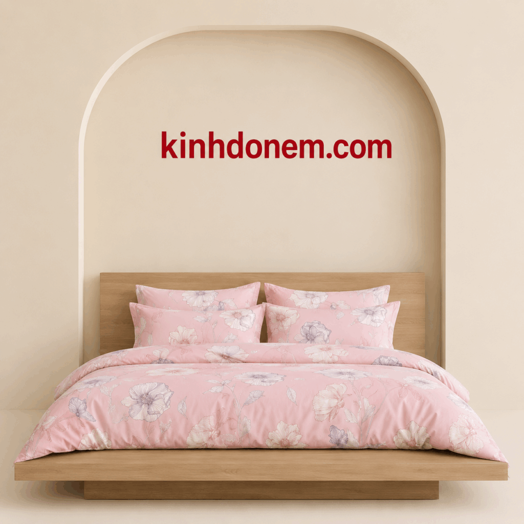 Bộ chăn ga lụa Tencel 40s cao cấp mềm mại cho phòng ngủ hiện đại