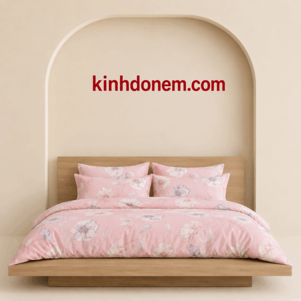 Bộ chăn ga lụa Tencel 40s cao cấp mềm mại cho phòng ngủ hiện đại