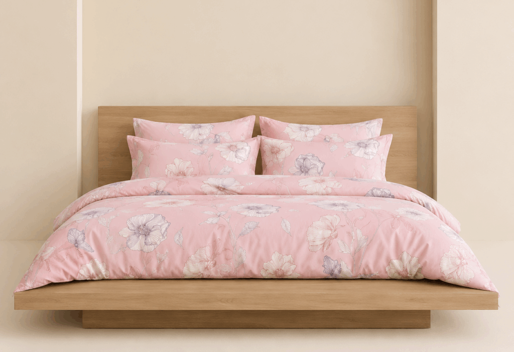 Bộ chăn ga lụa Tencel 40s cao cấp mềm mại cho phòng ngủ hiện đại