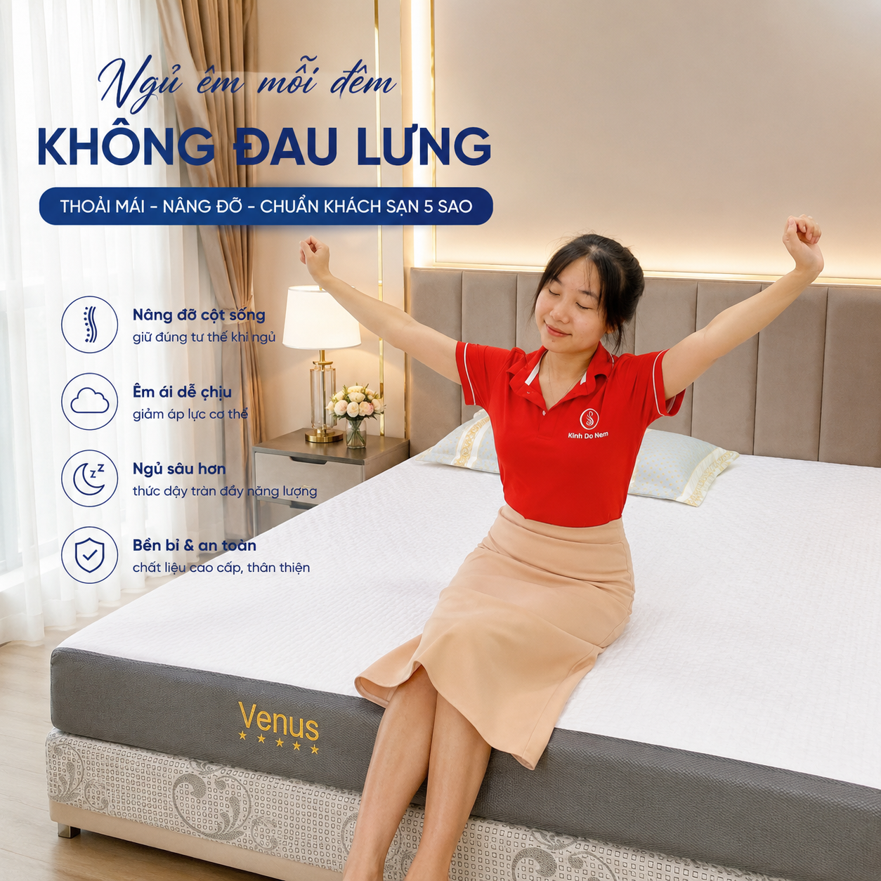 Nệm Venus Việt Mỹ, Nệm chuyên dành cho người đau lưng