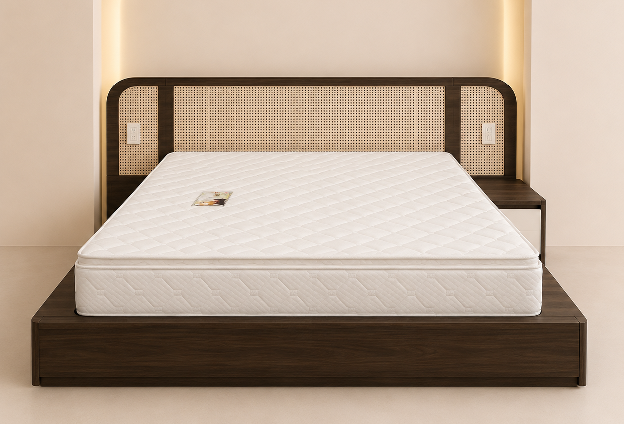 Nệm lò xo liên kết 3 viền Beta Việt Mỹ cao cấp nâng đỡ chắc chắn, bền bỉ cho gia đình và khách sạn.