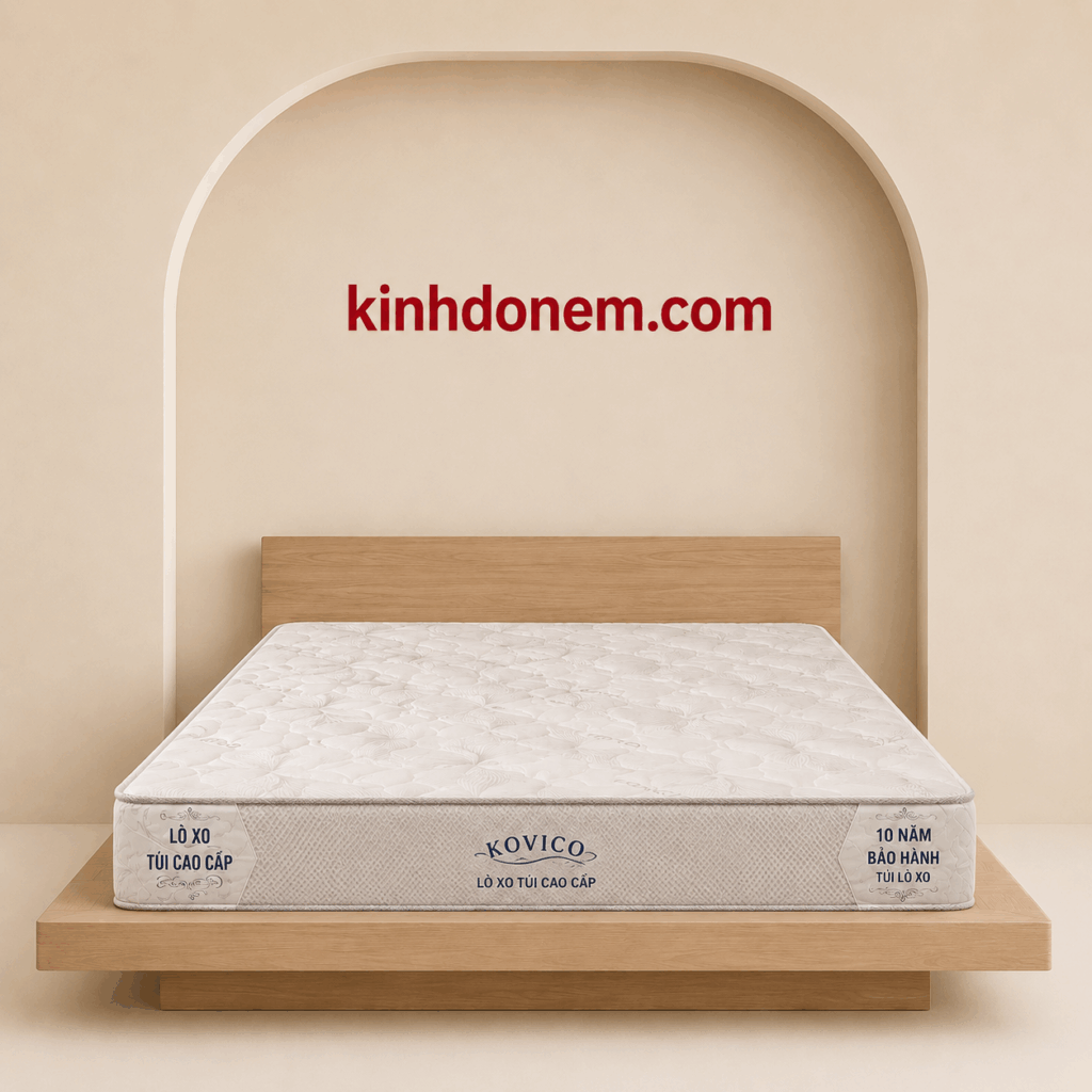 Nệm Lò Xo Túi Celina Cao Cấp 24P thiết kế 2 viền sang trọng, đàn hồi êm ái và nâng đỡ cơ thể tối ưu