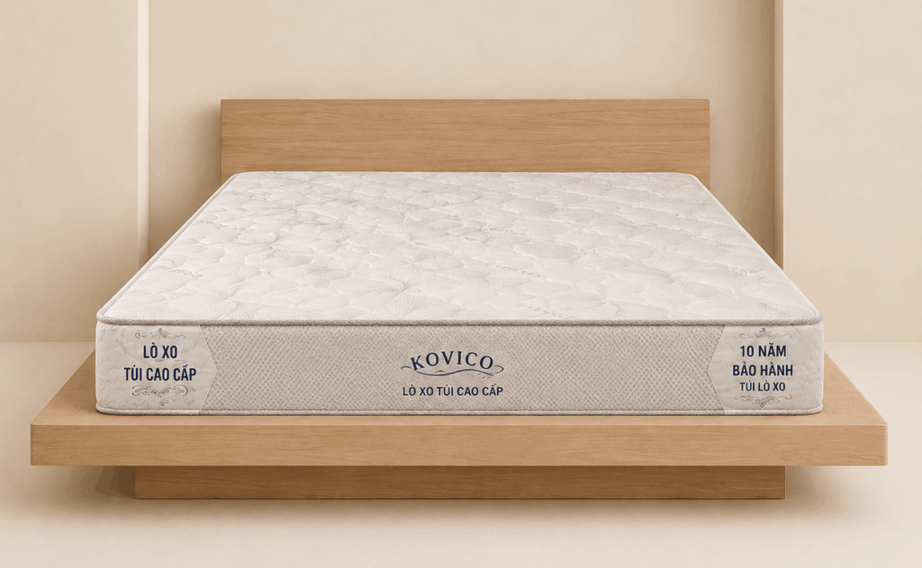 Nệm Lò Xo Túi Celina Cao Cấp 24P thiết kế 2 viền sang trọng, đàn hồi êm ái và nâng đỡ cơ thể tối ưu