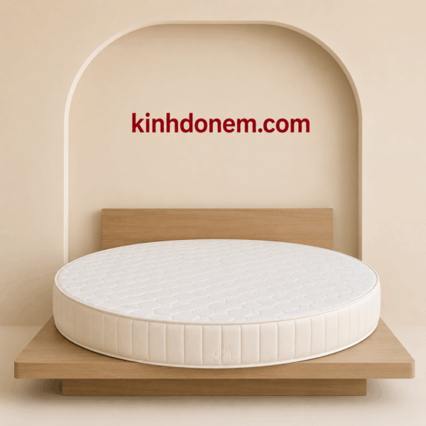 Nệm Lò Xo Túi Tròn Việt Mỹ 2 viền cao cấp với thiết kế sang trọng, đàn hồi tốt và nâng đỡ cơ thể tối ưu