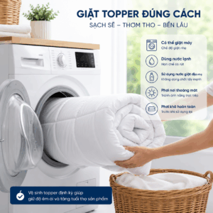 Topper nệm có giặt được không, giặt topper như thế nào