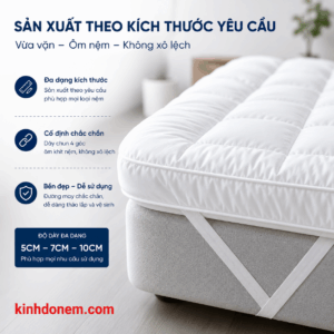Topper khách sạn microfiber cao cấp giúp tăng độ êm cho nệm