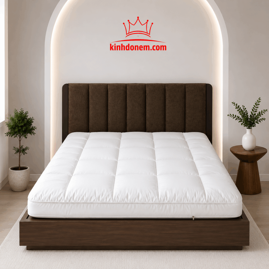 Topper tăng cường nệm Microfiber cao cấp mềm mại êm ái và thoáng mát
