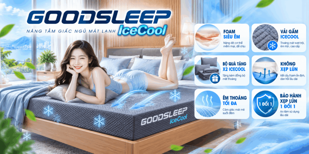 Nệm foam thoáng mát goodsleep icecool