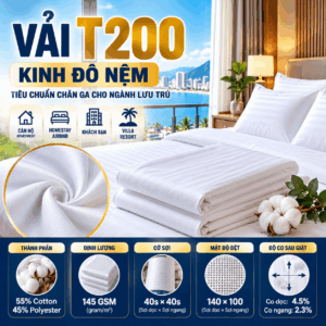 Vải T200 Kinh Đô Nệm